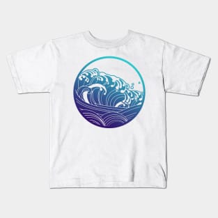 Japwave ocean blue Kids T-Shirt